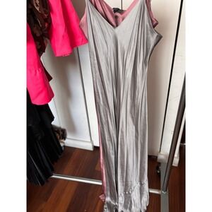 Nili Lotan Women's Gray Cami Gown Dress Size L